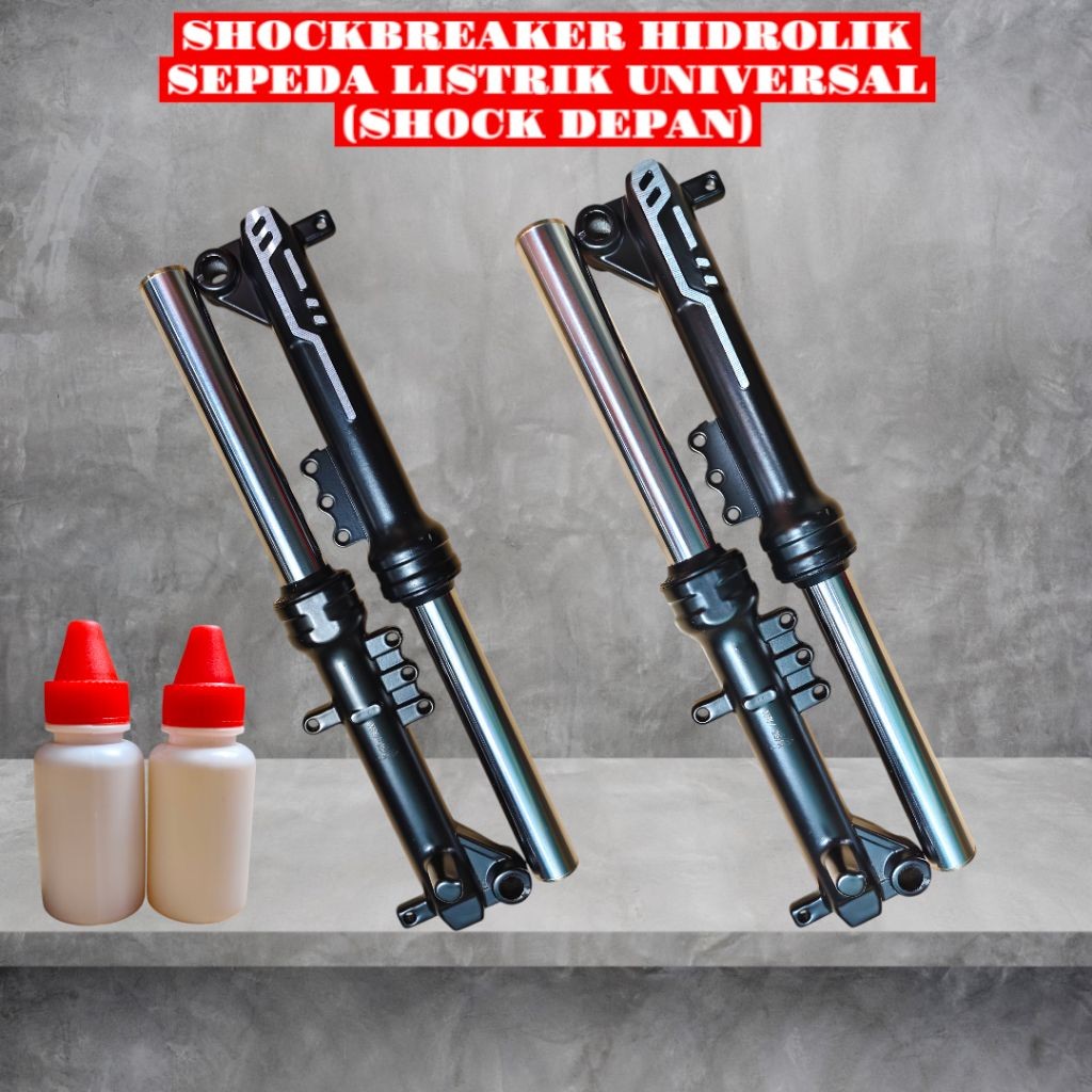 Shockbreaker Hidrolik Sepeda Listrik Universal Shock Depan 1Pasang