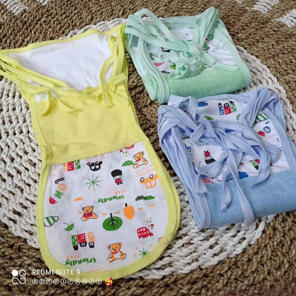 POPOK BAYI BARU LAHIR 12PCS MOTIF/BAWAHAN BAYI BARU LAHIR/PERLENGKAPAN BAYI BARU LAHIR POPOK BAYI