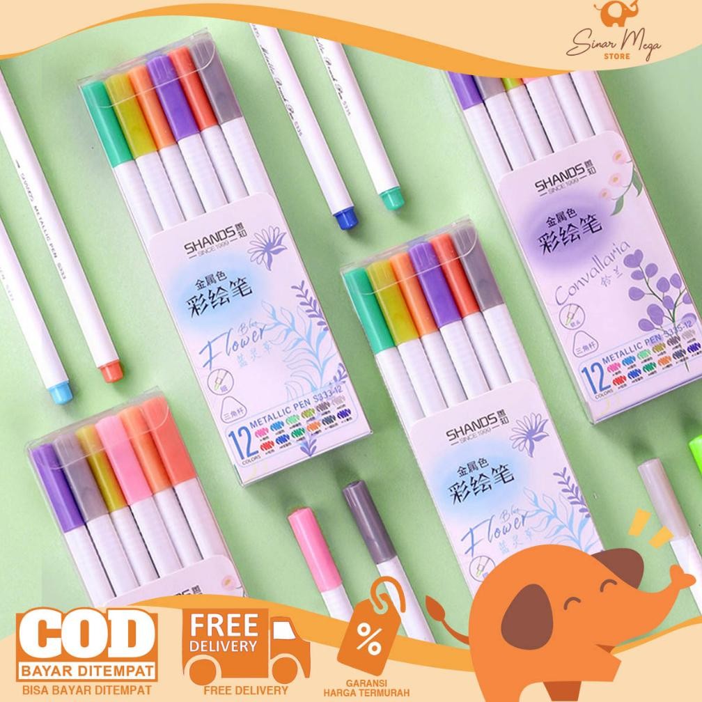 

Shands Metallic Pen Series Brush or Marker Set 12pc DiM