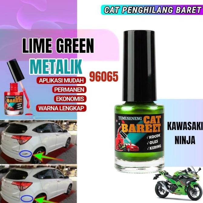 CAT SPIDOL BARET LIME GREEN HIJAU METALIK KAWASAKI NINJA PENGHILANG LECET