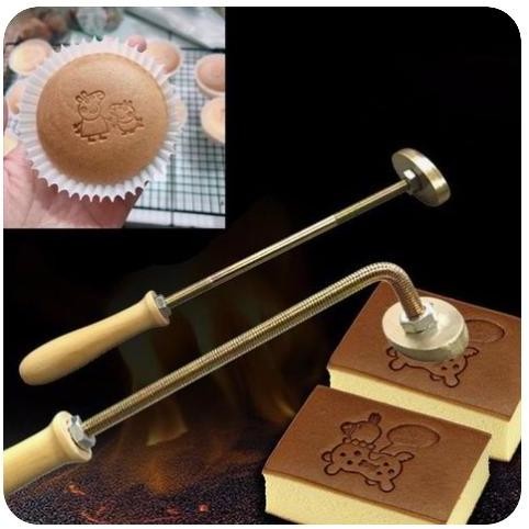 cetakan logo kue/custom hot stamp emboss cake hot stamp