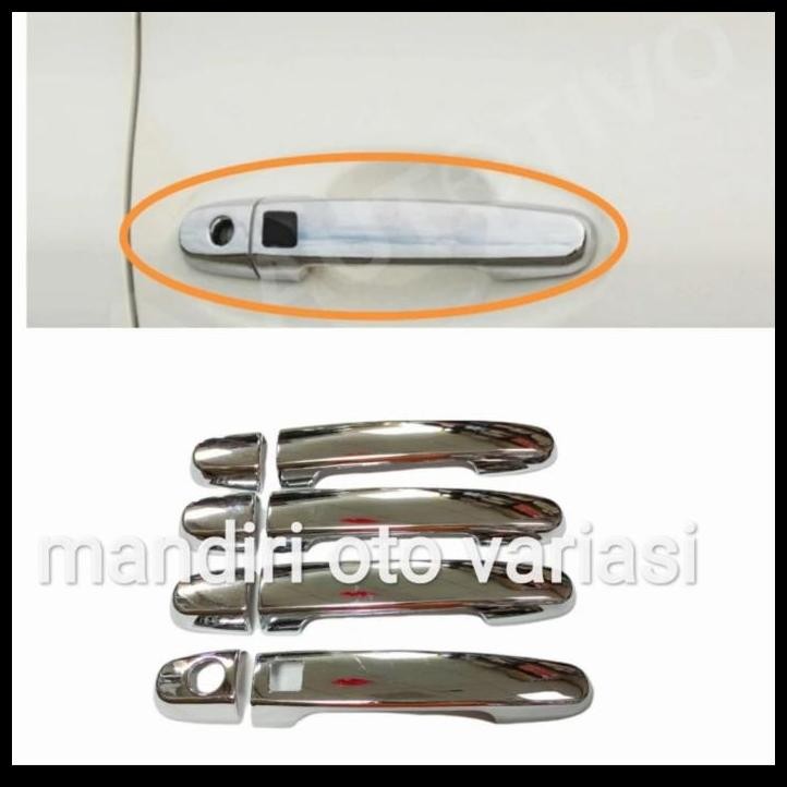 TERBARU COVER HANDLE PINTU YARIS KEYLESS CHROME 2008-2013 