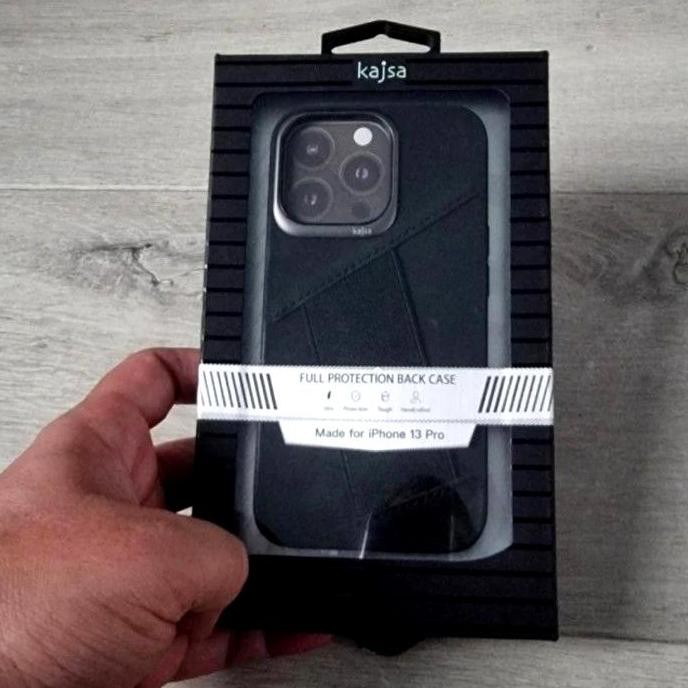 IBOX Kajsa Iphone 13 Pro case leather mewah empuk alumunium camera ring