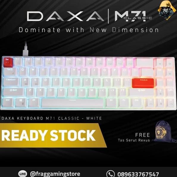 Rexus Daxa M71 Classic White Mechanical Gaming Keyboard