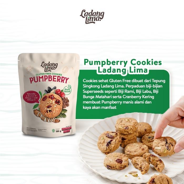 

[Free Blackmond Sachet] Pumpberry 500G - Cookies Gluten Free Ladang Lima Snack Kering Manis