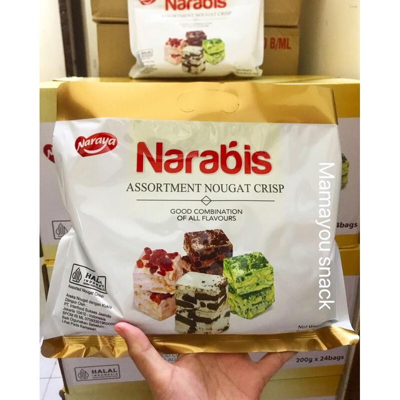 

LM naraya narabis assortment , strawberry,chocolate,cookies and cream nougat crisp