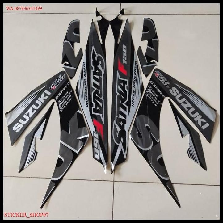 DISKON (ORI) SUZUKI SATRIA FU 150 STRIPING 2015 HITAM FULL KUALITAS ORIGINAL