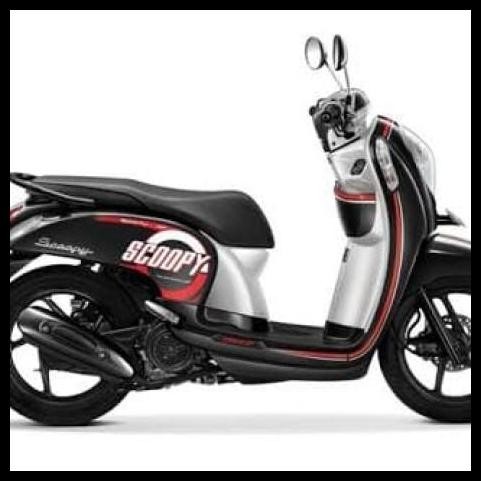 TERMURAH (ORI) STRIPING STICKER BODY HONDA SCOOPY FI 2015 2016 HITAM PUTIH 