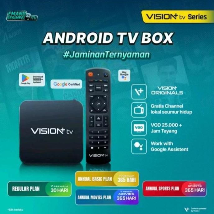 BEBAS ONGKIR - #MNC PLAYBOX #VISION+ TV #ANDROID BOX TV #STB ANDROID #MNCPLAY #PLAYBOX