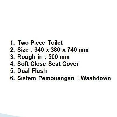 Kloset Duduk Volk 1201 Jarak As 50