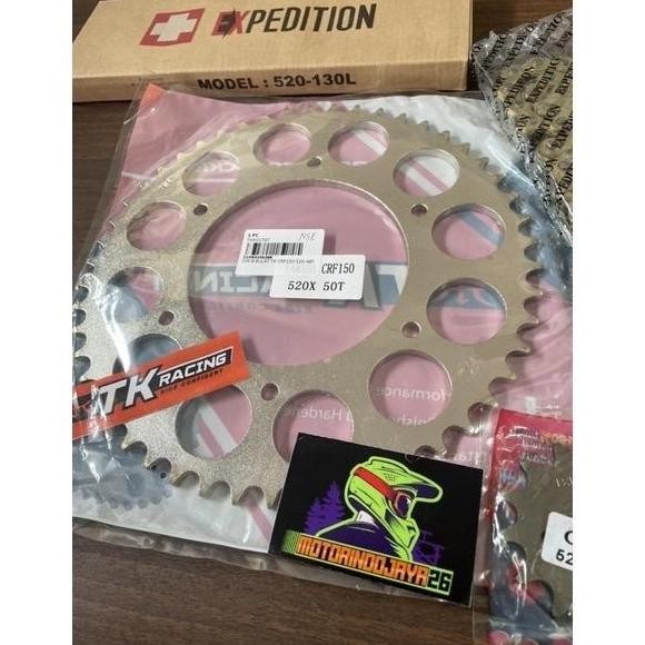 Gear Set 520 CRF 150 L CRF 230 TK Rantai Expedition