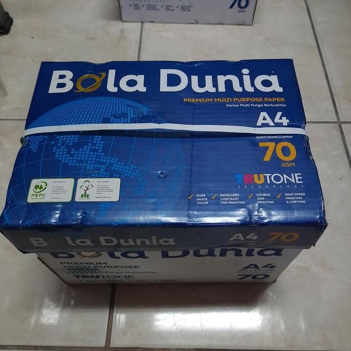 

NEW Kertas A4 70gr Bola Dunia (1 Dus) Harga Promo