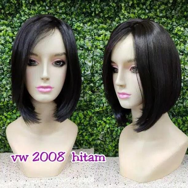 Wig Wanita pendek untuk kerja Wig perempuan rambut palsu human hair