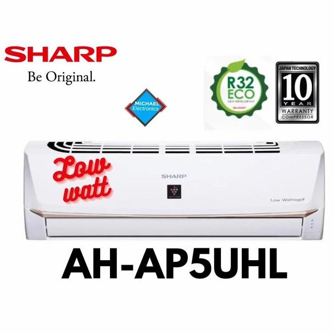 NEW Ac Sharp low watt 1/2pk plasmacluster AH-AP5UHL ( UNIT SAJA).