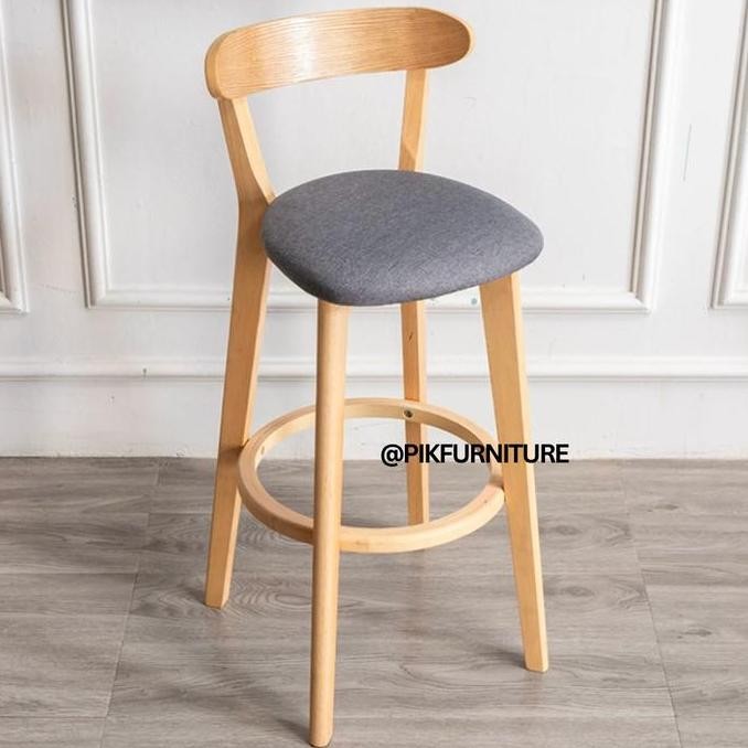 Kursi Bar Tinggi Barstool Kursi Cafe Minimalis Kursi Tinggi Kayu Cafe