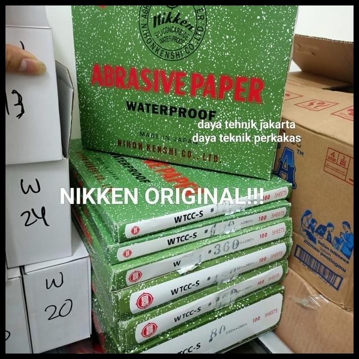 TERBARU AMPLAS NIKKEN ECERAN #320 / AMPLAS NIKKEN WATERPROOF JAPAN ORIGINAL NIKKEN ABRASIVE PAPER 