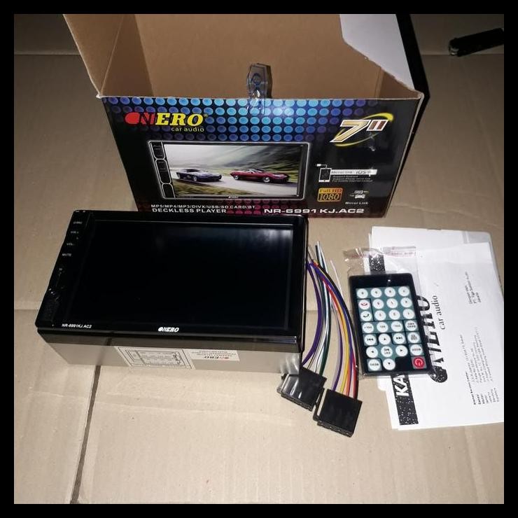 DISKON HEAD UNIT DOUBLE DIN LED MOBIL WITH MIRROR LINK ANDROID AVANZA XENIA 