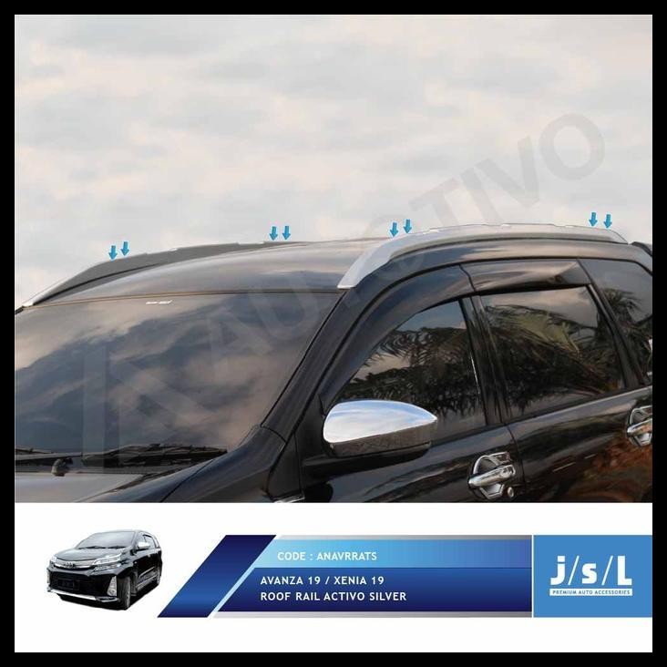 TERBARU JSL ROOF RAIL AVANZA XENIA VELOZ 2019 MODEL ACTIVO SILVER 