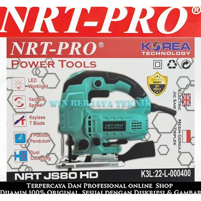NRT PRO JS 80 HD JIG SAW MESIN GERGAJI TRIPLEK JIGSAW NRT PRO JS80 HD
