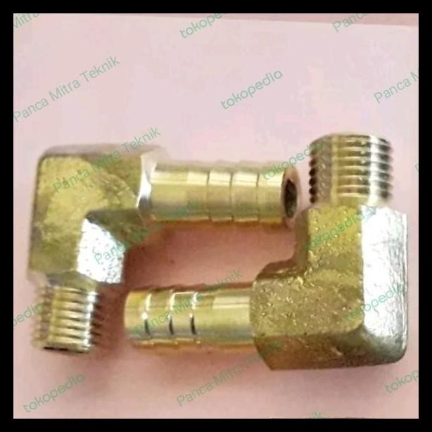 GRATIS ONGKIR NEPEL SELANG L DRAT LUAR 1/2" SELANG 5/16" INCH 