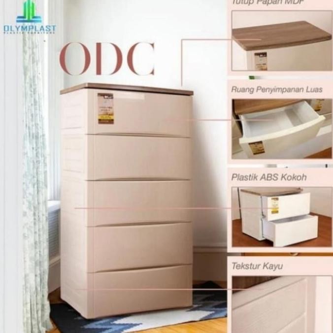 new  LEMARI PLASTIK OLYMPLAST 5 SUSUN / ODC 05 M / OLYMPLAST DRAWER 5 SUSUN