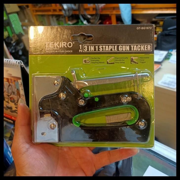 

TERBARU TEKIRO STAPLES GUN TACKER 3 IN 1 - 6 - 14 MM STAPLE JOK TEMBAK HEKTER !!!!!!