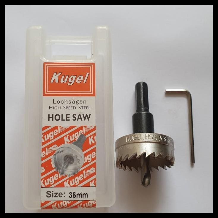 TERBARU KUGEL HOLE SAW HSS 36 MM - MATA BOR BESI 36 MM ORIGINAL HOLE SAW ASLI KUGEL 
