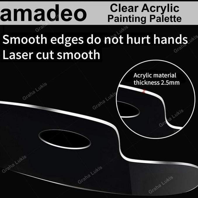 

Amadeo Clear Acrylic Painting Palette