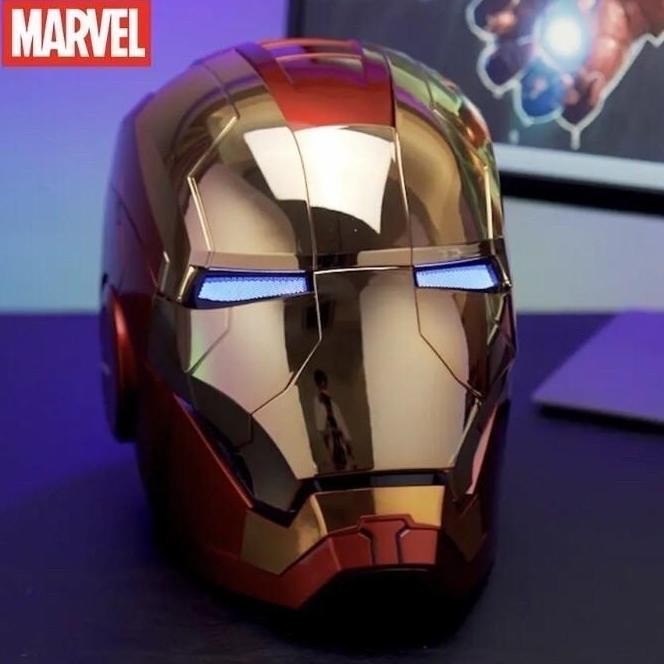 '' Iron Man Mark 5 Gold Voice Control Wearable Helmet 1/1 Ironman ''