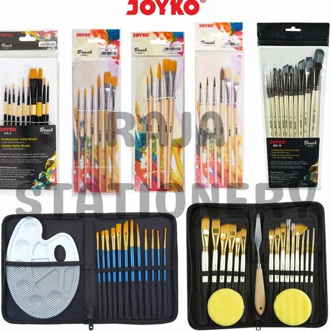 

Joyko Brush Set Acrylic / Set Kuas Lukis Cat Akrilik Air Poster Br