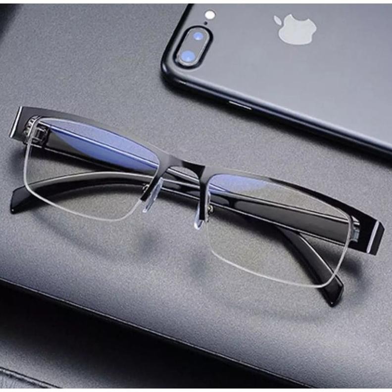 KACAMATA PLUS KACA MATA BACA LENSA BLUERAY FRAME BESI PRIA WANITA / KACA MATA ANTI RADIASI DiM