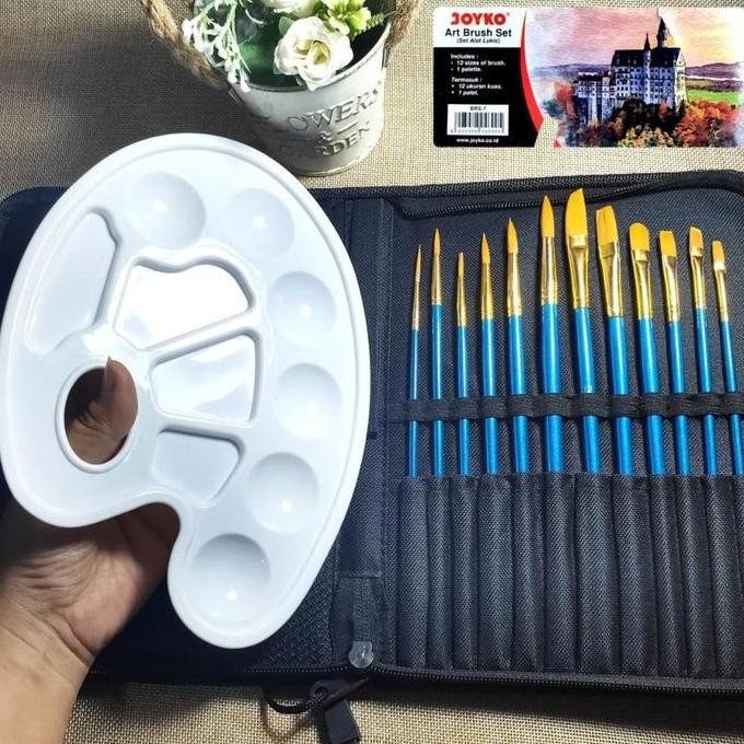 

Sgs Joyko Kuas Lukis Palet Set Brs-7 Alat Seni Brs7 Art Brush Pallete