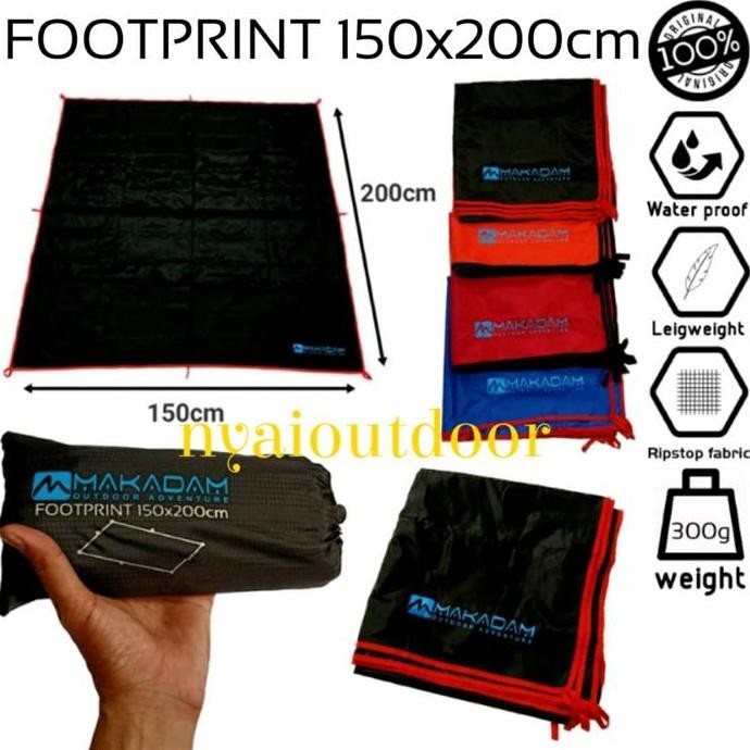 footprint alas tenda 2 3 orang 150x200cm