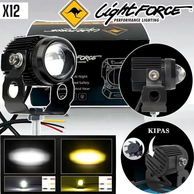 LAMPU TEMBAK AYOTO D2 BILED LASER KIPAS FAN COOLER 2 WARNA F02