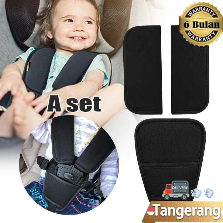 3Pcsset Cover Belt Stroller Pelindung Bahu Stroller Bayi Car Seat Belt Cover