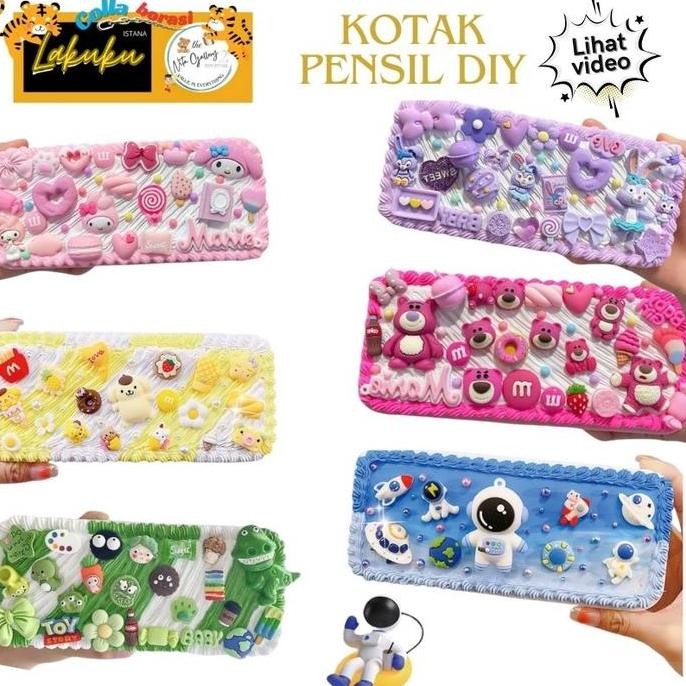 

Paket DIY Kotak Pensil + Deco Cream Kit / Pencil Case Hias Sendiri