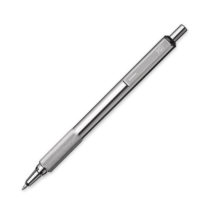 

Zebra F-701 Retractable Ballpoint Pen 0.7 Mm / Pulpen Stainless Steel Stationery New Stok