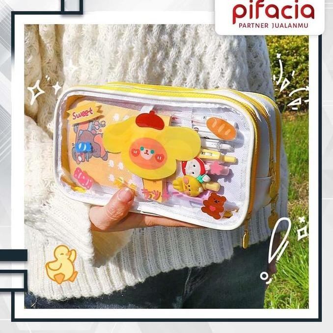 

Tempat Pensil PIFACIA Transparan Karakter | Kotak Pensil Pouch Resleting