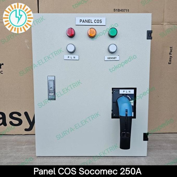 Panel Cos Ohm Saklar Pln Genset Socomec 250A 250 A Amper Box 1.5Mm Ori
