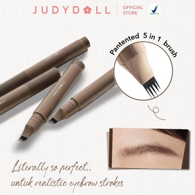 

Judydoll Eyebrow Pen 5 in 1 - Pensil Alis Brush Natural Real Hair Stroke Look