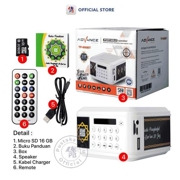 Speaker Murottal Al-Qur'An 30 Juz Digital Bluetooth + Remote & Sd 16Gb Edukasi Anak