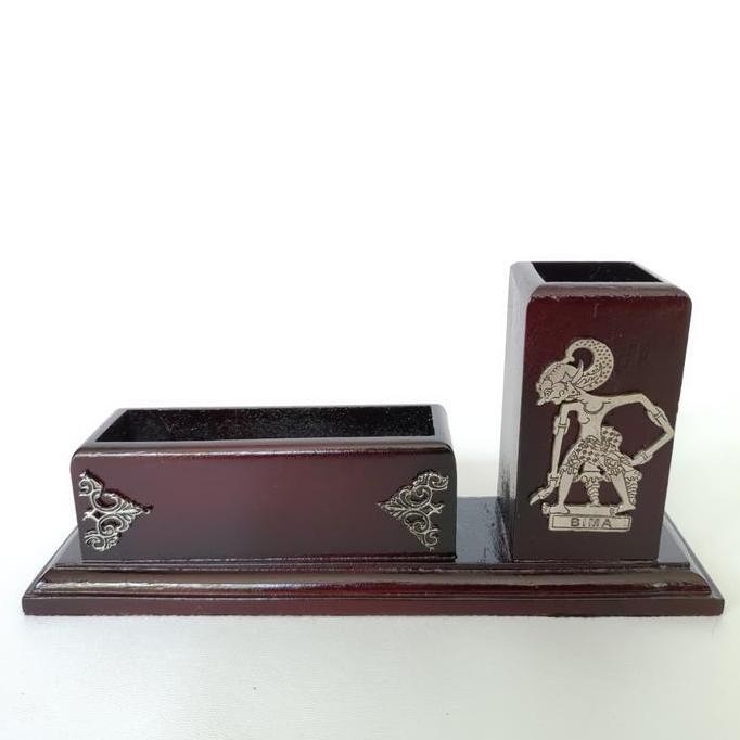 

Tempat Pulpen Wayang Logam Panjang | Wadah Pensil Unik Etnik Tradisional