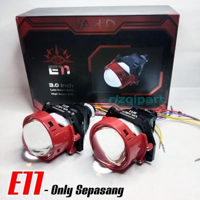 PAKET BiLED E11 VAHiD | Lampu Projie 3 inch Tembak Sorot Projector