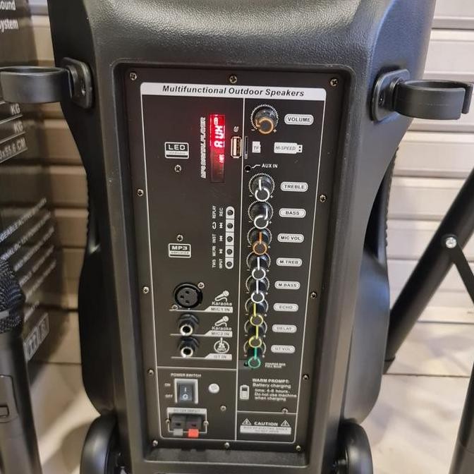 Speaker Wireless Portable Aiwa Karaoke 2 Mic Wireless Original Garansi