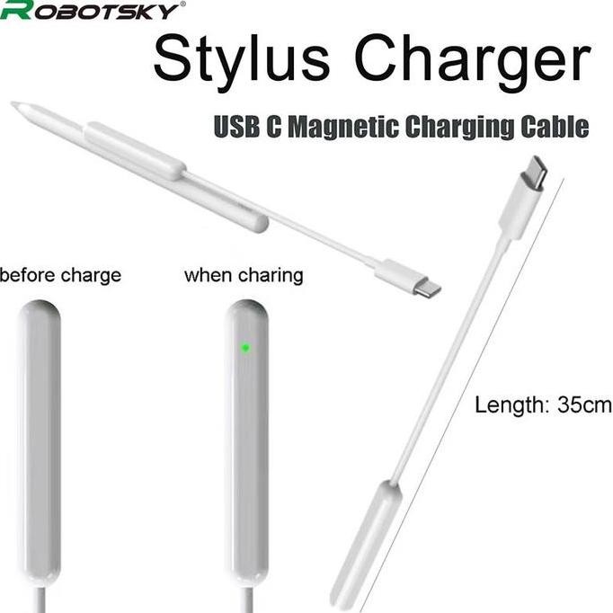 

Robotsky Magnetic Wireless Charger Kabel Type-C Apple Pencil Gen 2 Pro LED