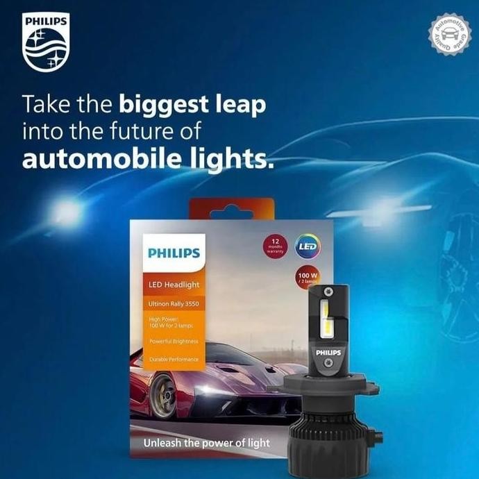 Bohlam Lampu LED PHILIPS Ultinon Rally 3550 50 Watt 6K Ready Stock