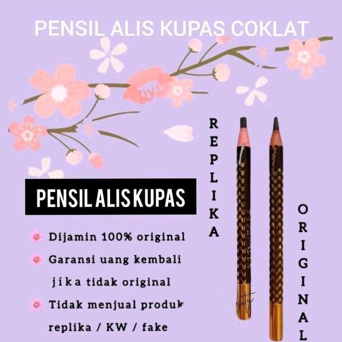 

Pensil Alis Original Eyebrow Pencil Tarik Benang Coklat Hitam Biasa MUA