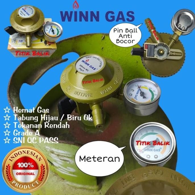 Regulator Winn Gas W 118 M - Meteran W 118M - Garansi Dan Sni W118M -