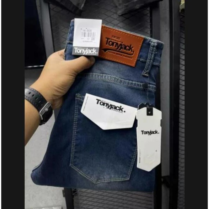 

Celana Pria Jeans Sof Street Slimfit Snow Biru Ukuran 28-38 Model Pensil