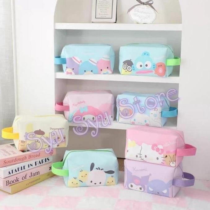 

Pouch Tempat Pensil Serbaguna Karakter Sanrio My Melody Kuromi Cinnamoroll